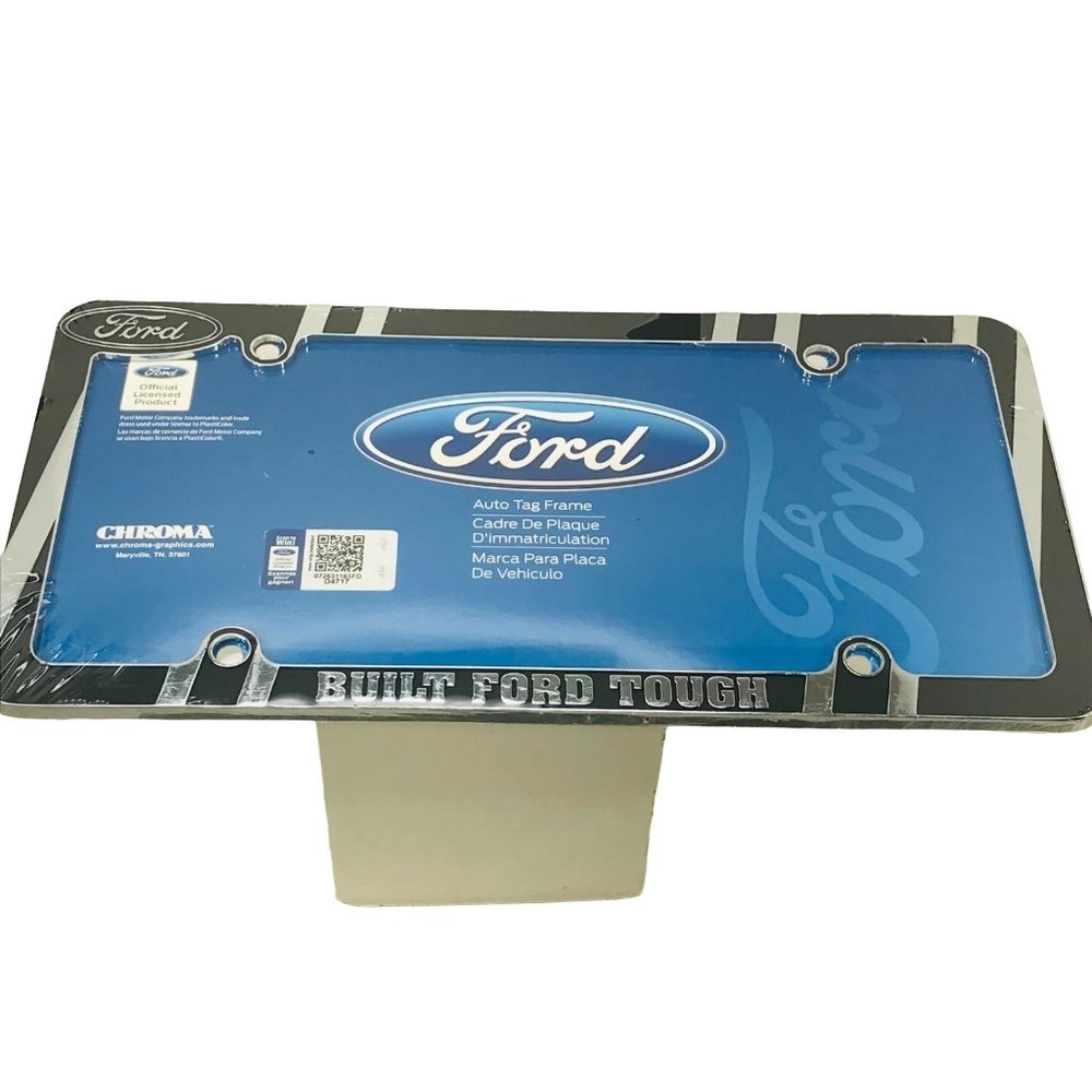Chroma Ford Auto Tag Frame Built Ford Tough Single New In Package